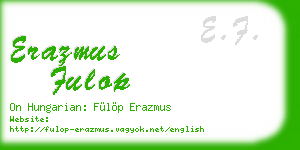 erazmus fulop business card