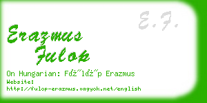 erazmus fulop business card